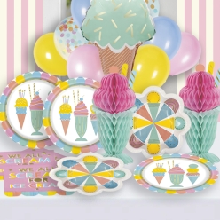 *Ice Cream Fun Metallic Party Pack for 16